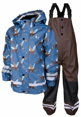 Lindberg Forshem Regnsett, Blue/Brown