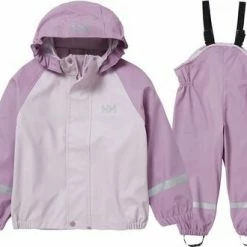 Helly Hansen K Bergen PU Regnsett, Pink Ash