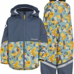 Didriksons Waterman Regnsett, Turquoise Bubbels Print