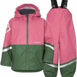 Didriksons Waterman Regnsett, Sweet Pink/Green Mist