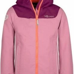 Trollkids Bergen Regnjakke, Orchid/Mulberry/Peach