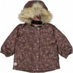 Wheat Mathilde Regnjakke, Deep Blue Flowers