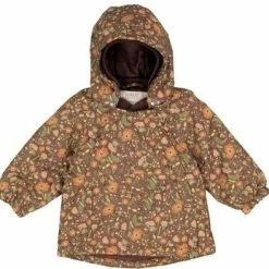 Wheat Sascha Regnjakke, Maroon Flowers