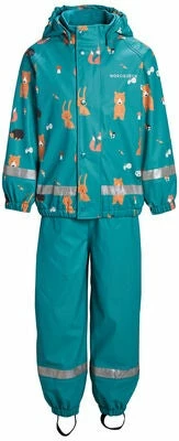 Nordbjørn Skagen Fôret Regnsett, Forrest Animals Teal