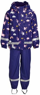 Nordbjørn Skagen Fôret Regnsett, Happy Unicornday Deep Wisteria